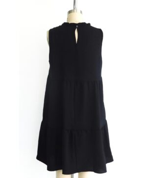 Chic Noir Tiered Dress